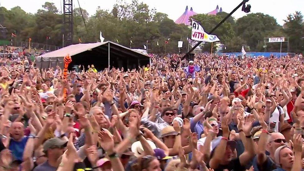 Glastonbury Festival crowd