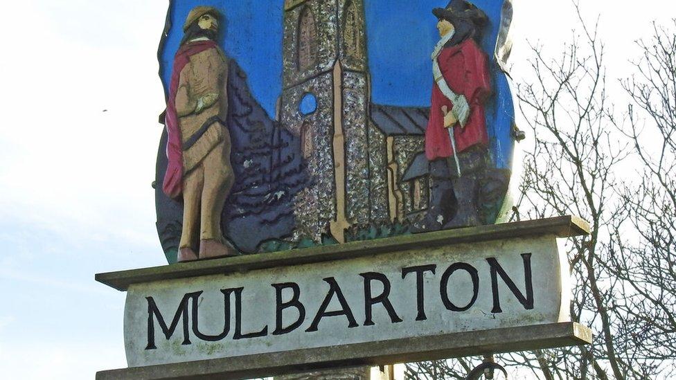 Mubarton village sign