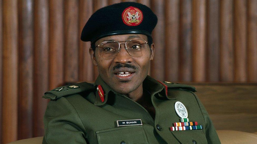 Muhammadu Buhari, pictured in 1983 when he was the military ruler of Nigeria