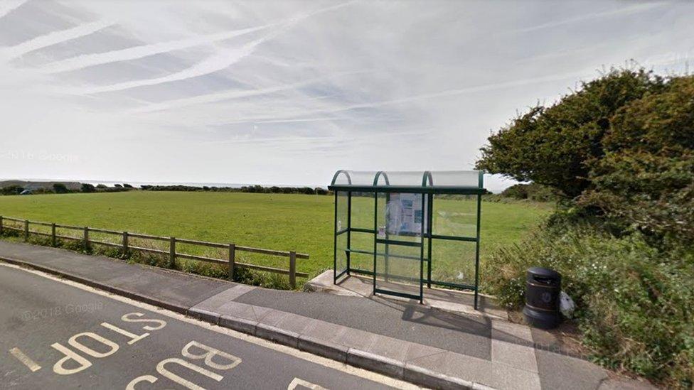 Football pitch in Bro Dawel, Solva