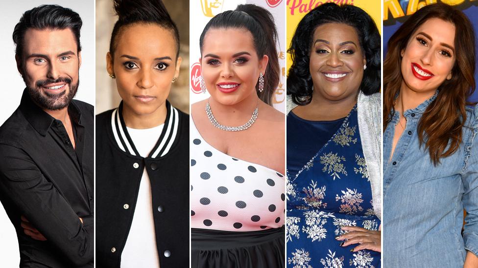 Rylan, Adele Roberts, Scarlett Moffatt, Alison Hammond, Stacey Solomon