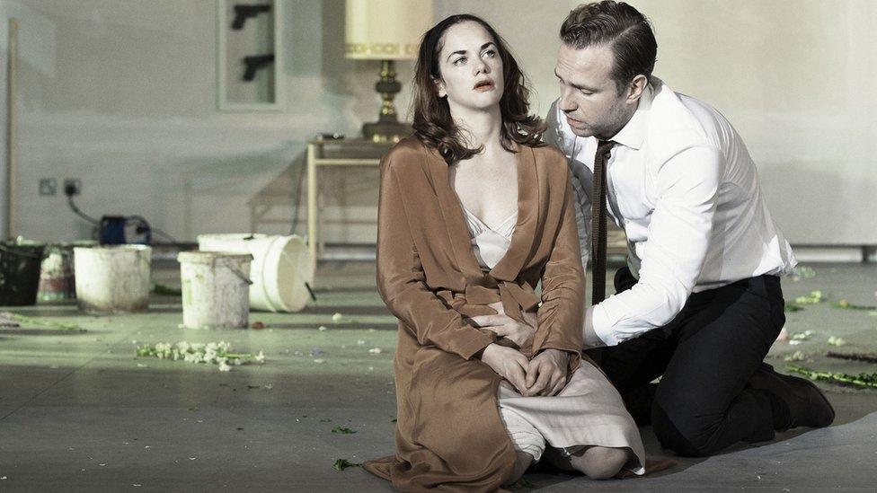 Ruth Wilson and Rafe Spall in Hedda Gabler