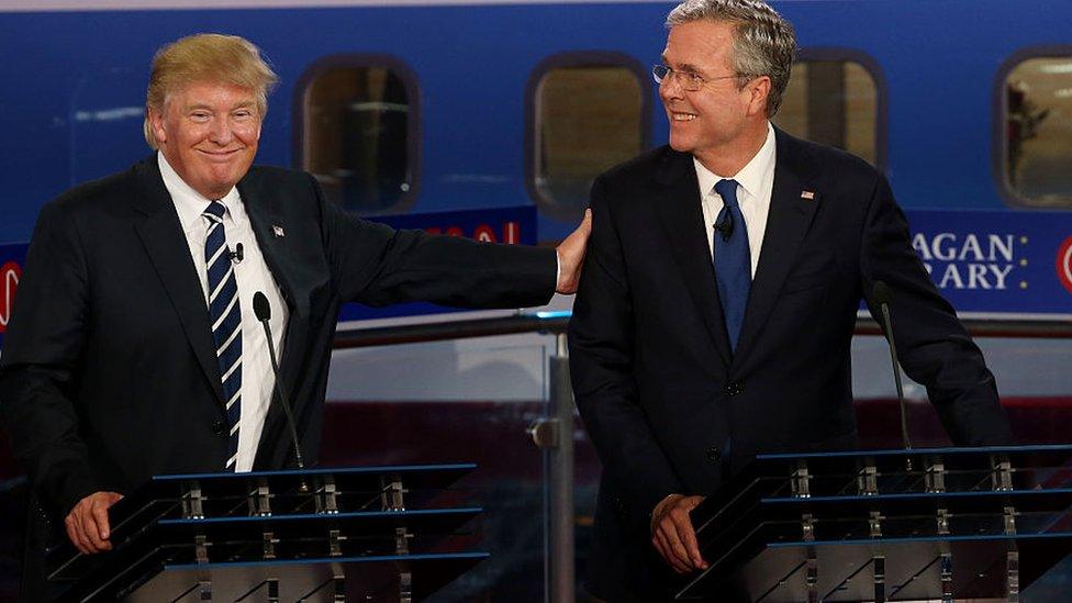 Donald Trump and Jeb Bush