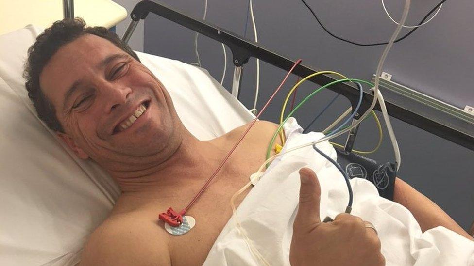 Steven Woolfe in hospital