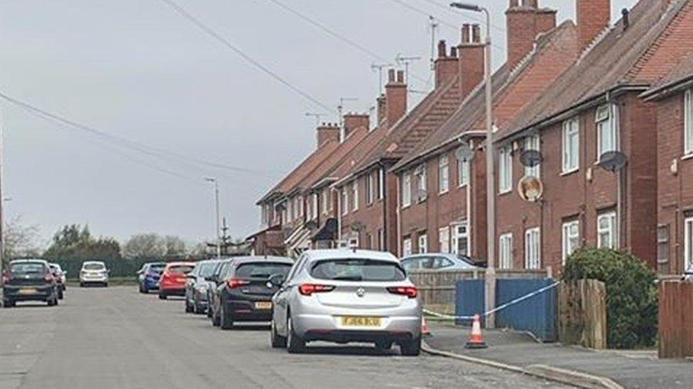 Police cordon in Wharmby Avenue