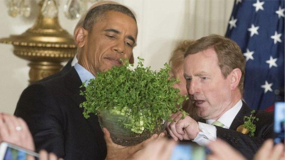 Barack Obama and Enda Kenny