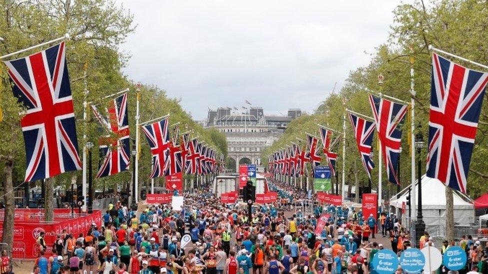 London Marathon finish line