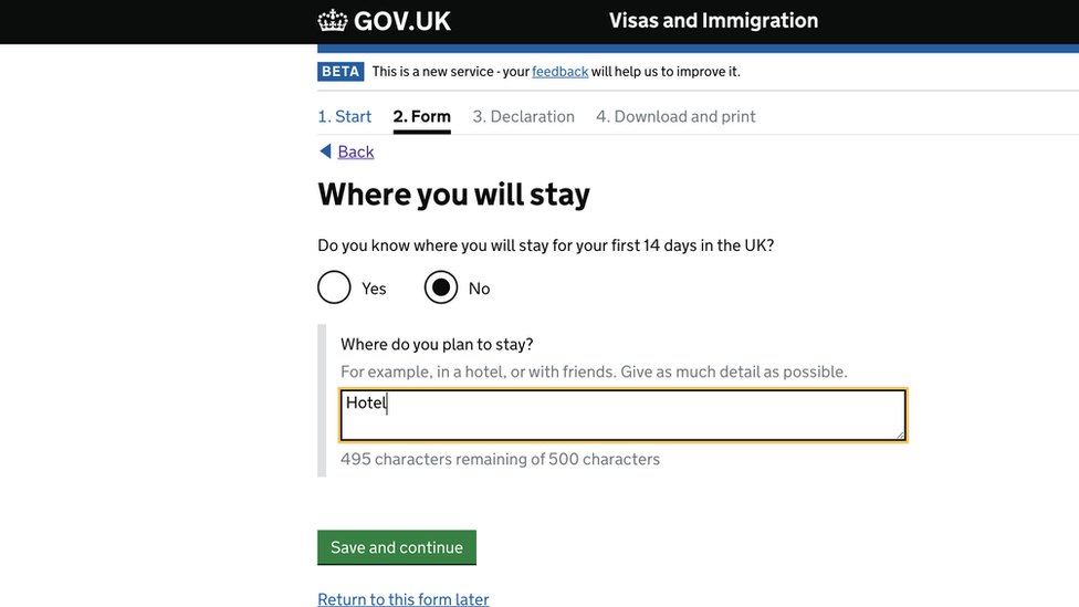 Screenshot of contact locator form