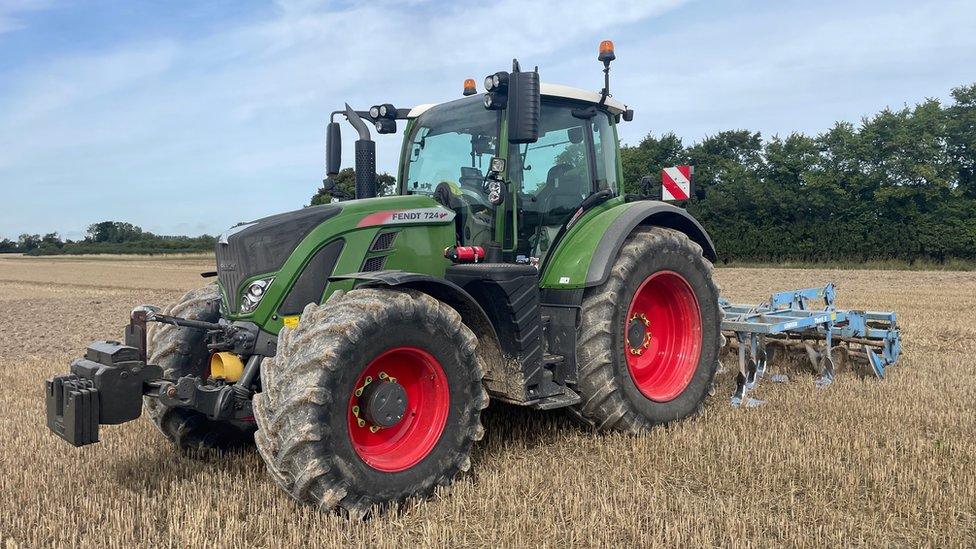 Tractor and stubble cultivator