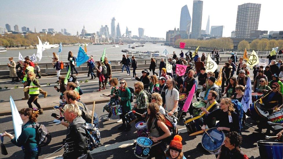 Climate change protestors