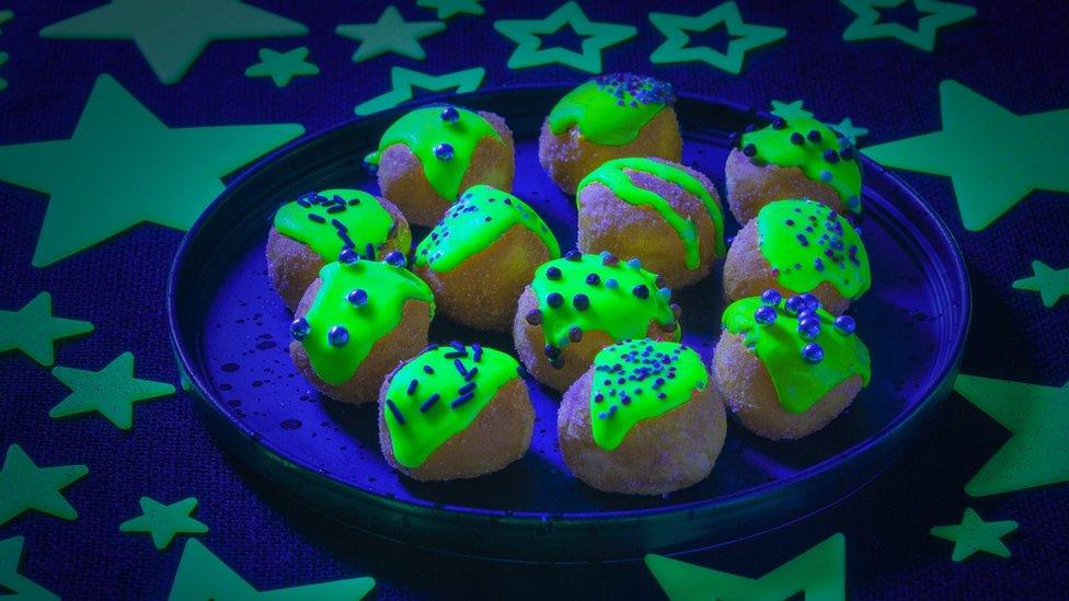 Glow-in-the-dark doughnuts