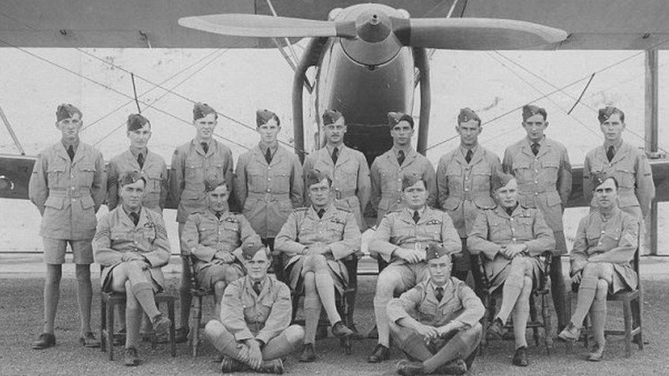 Sqn Ldr Cremin with other RAF pilots