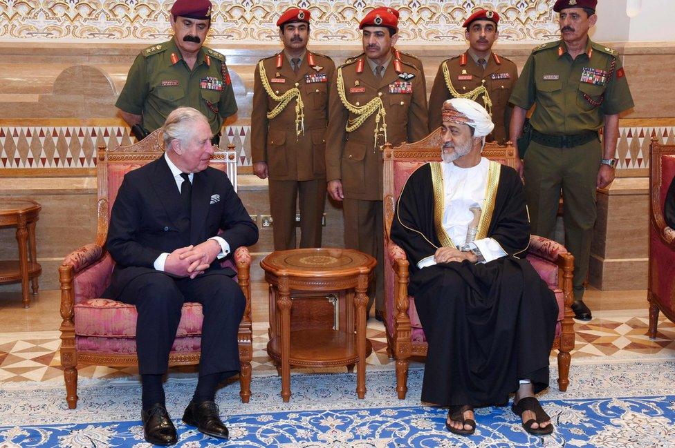 Prince Charles meets Haitham bin Tariq in Oman