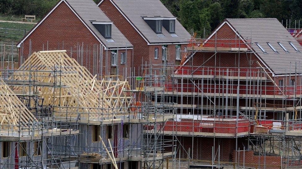 Houses being built