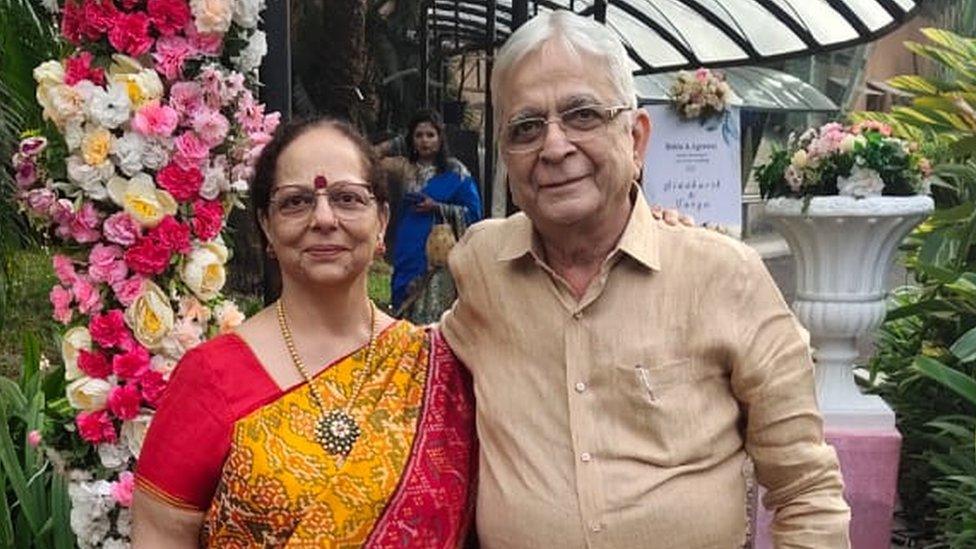 Ila Popat with her husband Jatin Popat