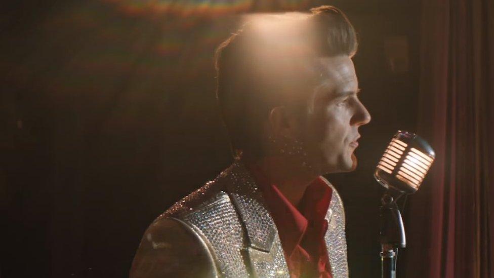 Brandon Flowers in the video for The Man