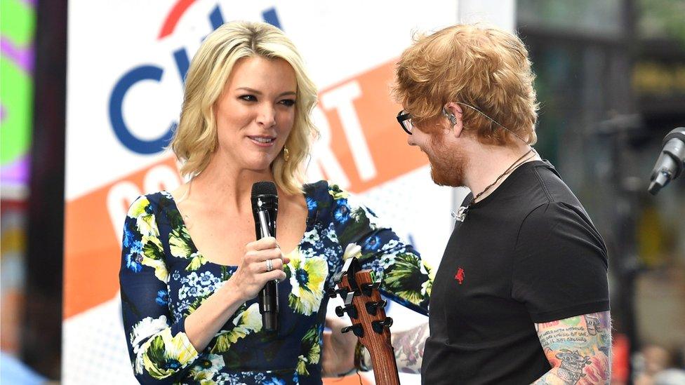 Megyn Kelly and Ed Sheeran in July 2017