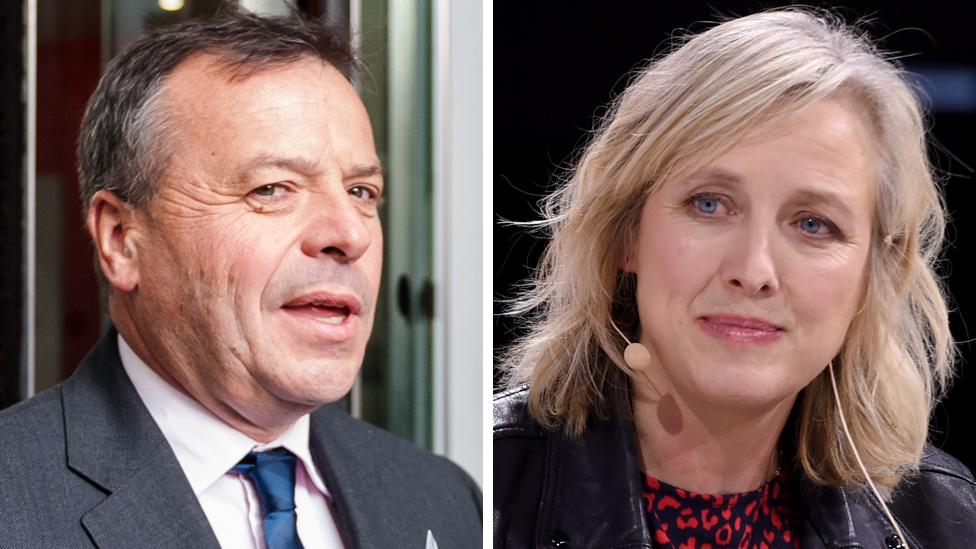 Arron Banks and Carole Cadwalladr