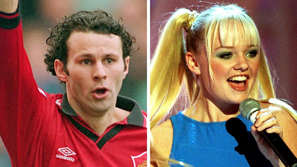 Ryan Giggs and Emma Bunton were both big in the 1990s