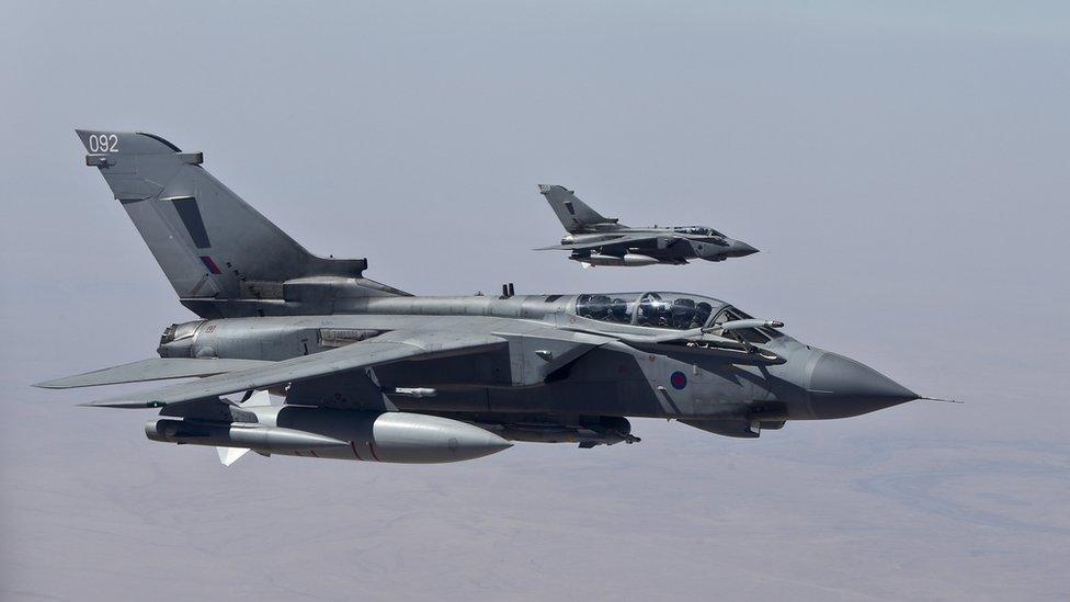 British RAF Tornado GR4 combat aircraft