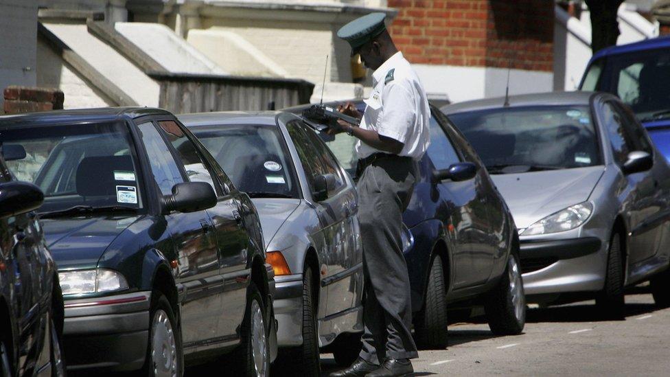 A parking warden