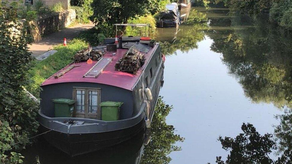 Refloated boats on the river