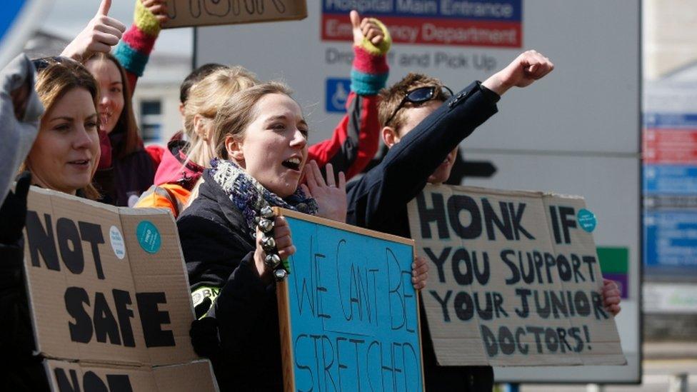 Striking doctors