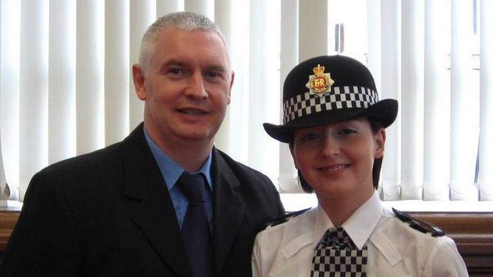 Bryn and Nicola Hughes at a GMP ceremony