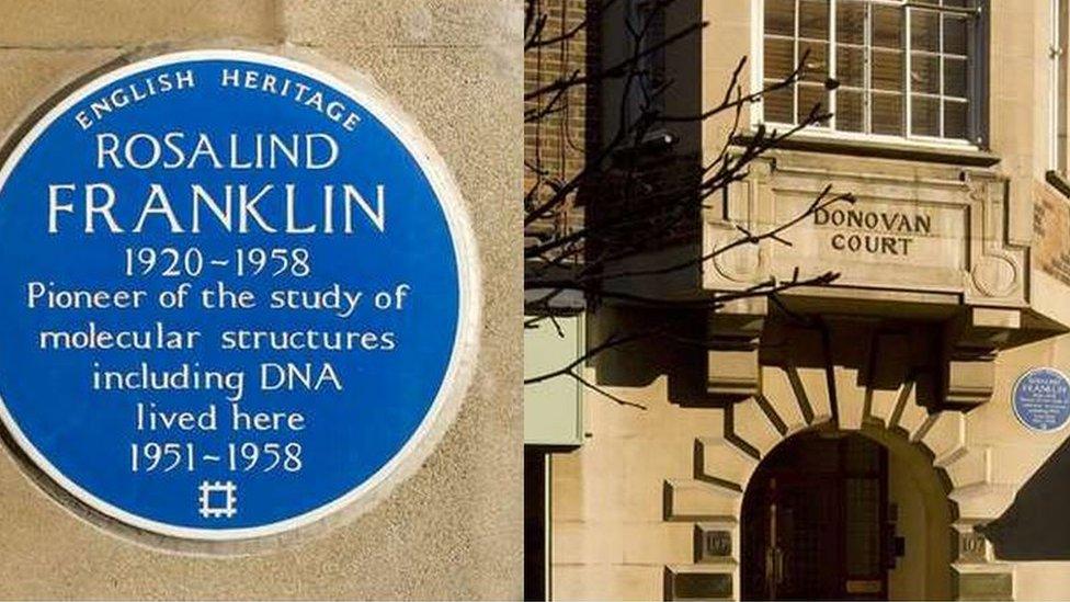 Blue plague to honour Rosalind Franklin