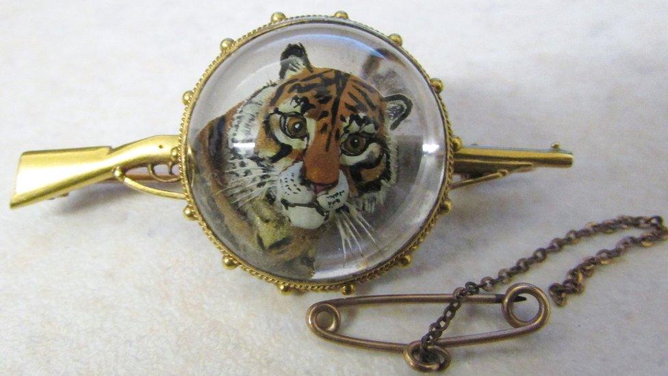 Tiger brooch