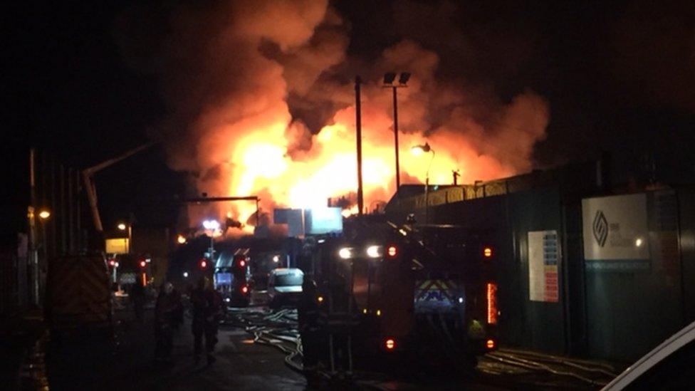 The fire on Tuesday night