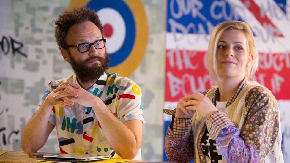 Alex Beckett with Sara Pascoe