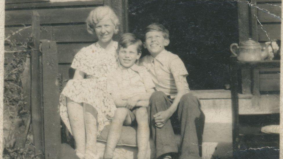 David Whitaker with his family in the 1930s as a child.