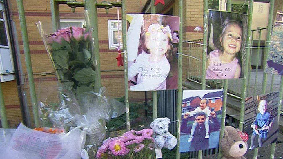 Pictures left outside the flat