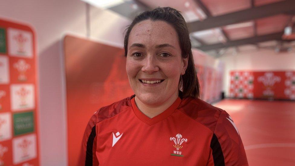 Cerys Hale, 29, prop forward with the WRU women's team