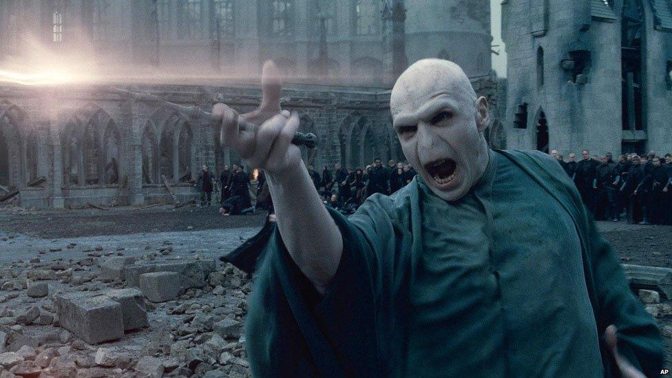 Ralph Fiennes as Voldemort in Harry Potter
