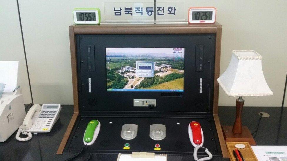 The North-South Korea hotline in the village of Panmunjom