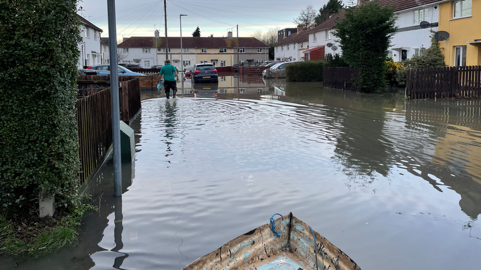 Flooded road