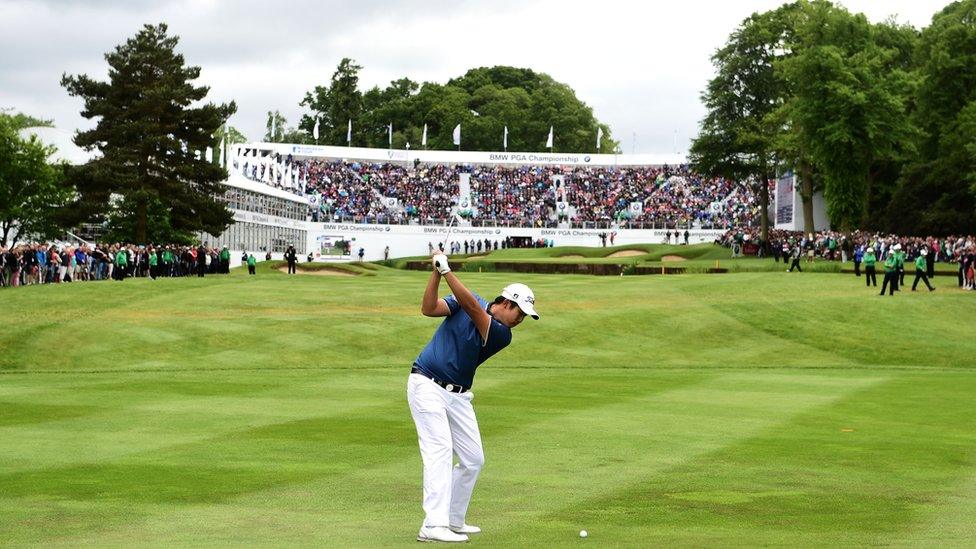 South Korea's Byeong Hun An playing the final hole of the 2015 PGA Championship