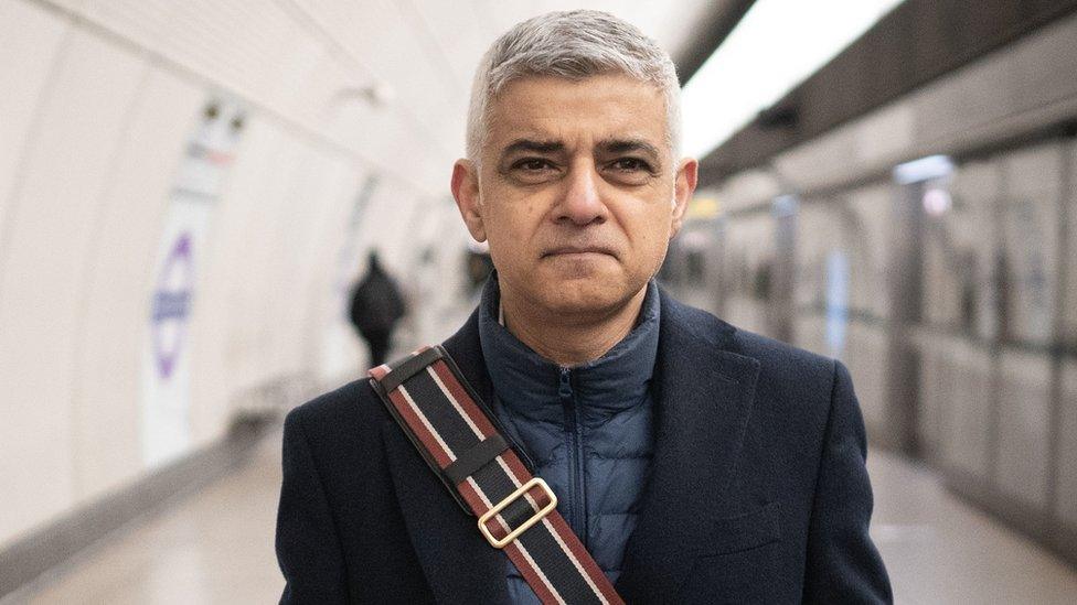 Sadiq Khan at Tottenham Court Road station