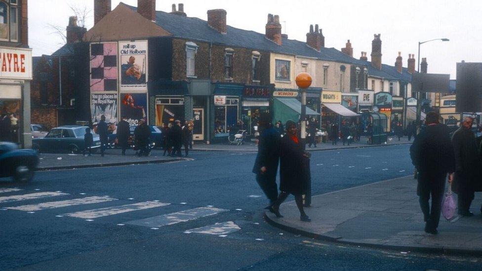 Handsworth Soho Road, Boulton Road corner. in March 1968