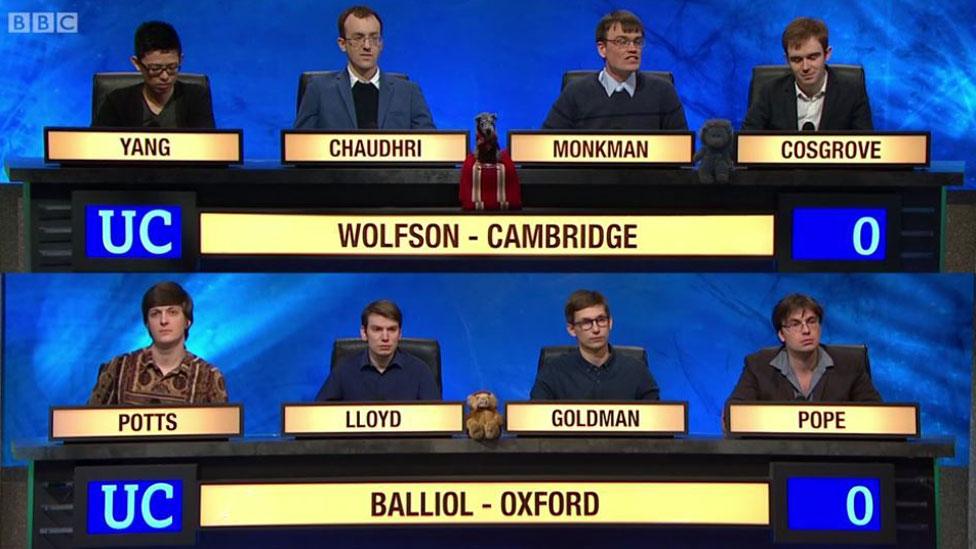 University Challenge final teams