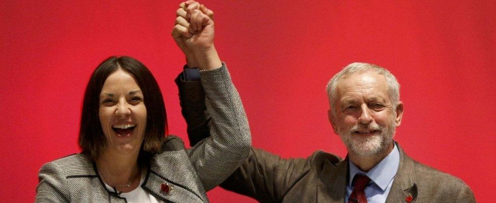 Kezia Dugdale and Jeremy Corbyn