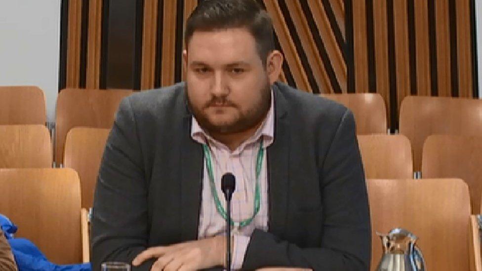 Nathan Sparling gave evidence to the Petitions Commitee