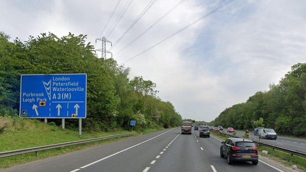 Junction 4 of the A3 in Hampshire