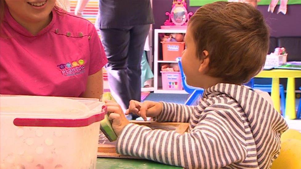 Child in Welsh nursery