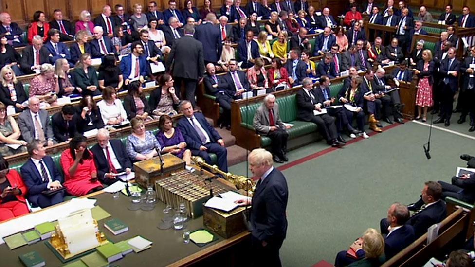 Boris Johnson in the Commons