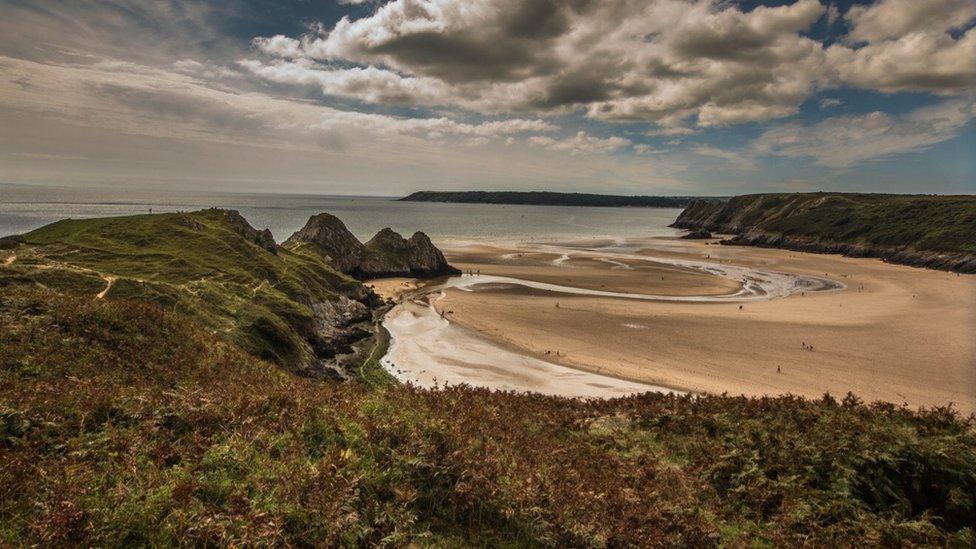 Three Cliffs Bay on the Gower Peninsula