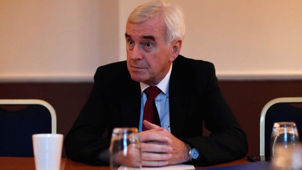 Britain's shadow Chancellor of the Exchequer John McDonnell