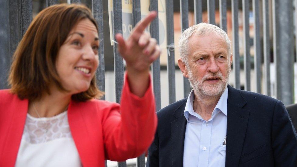 Kezia Dugdale and Jeremy Corbyn